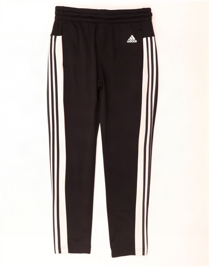 Adidas Womens Leggings UK 16/18 Large Black Colourblock Polyester