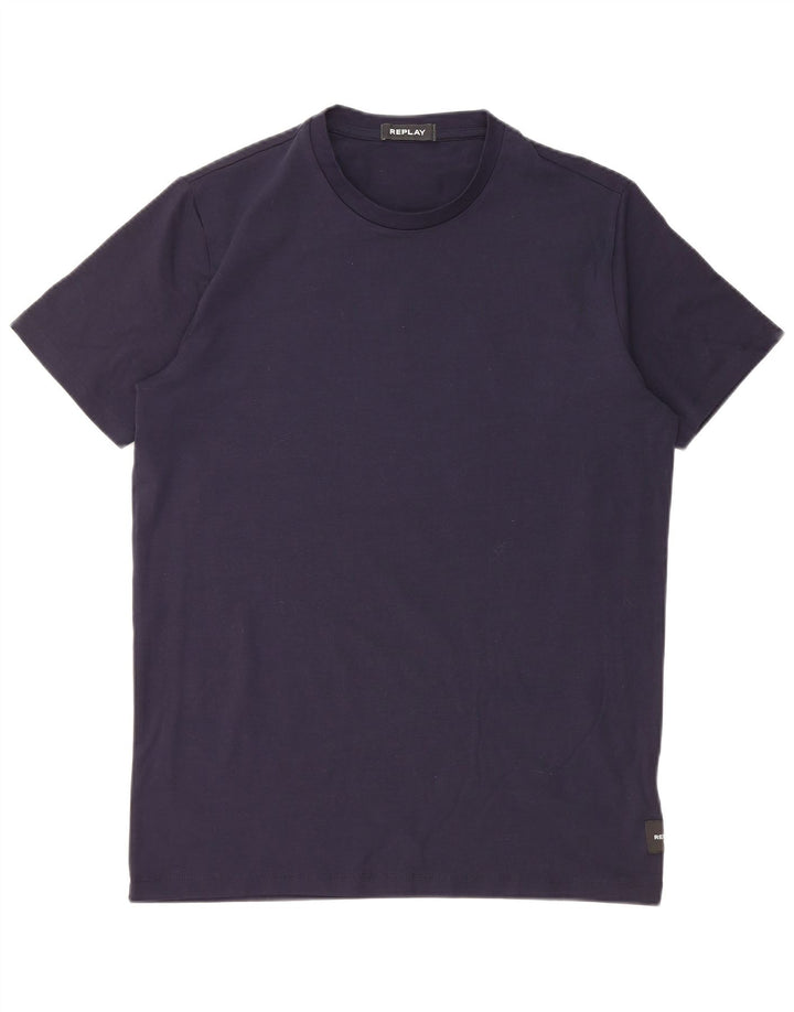 Replay Herre T-Shirt Top Medium Navy Blue