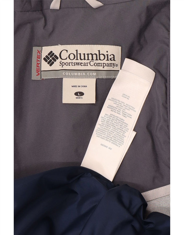 Columbia Herre Windbreaker Jacket UK 40 Large Grey Colourblock Nylon