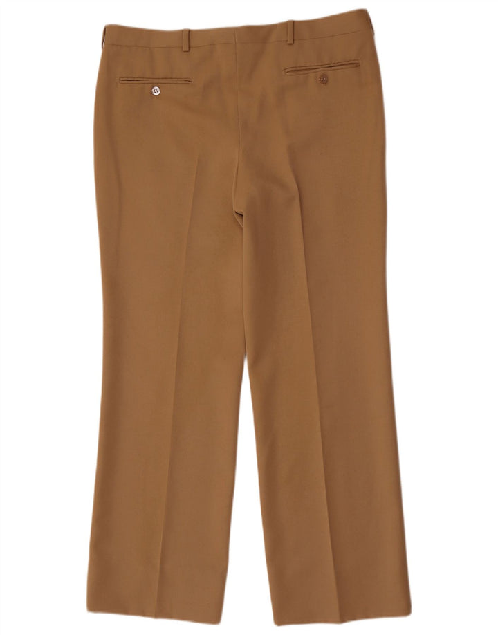 Vintage herre lige jakkesæt bukser W36 L30 Beige