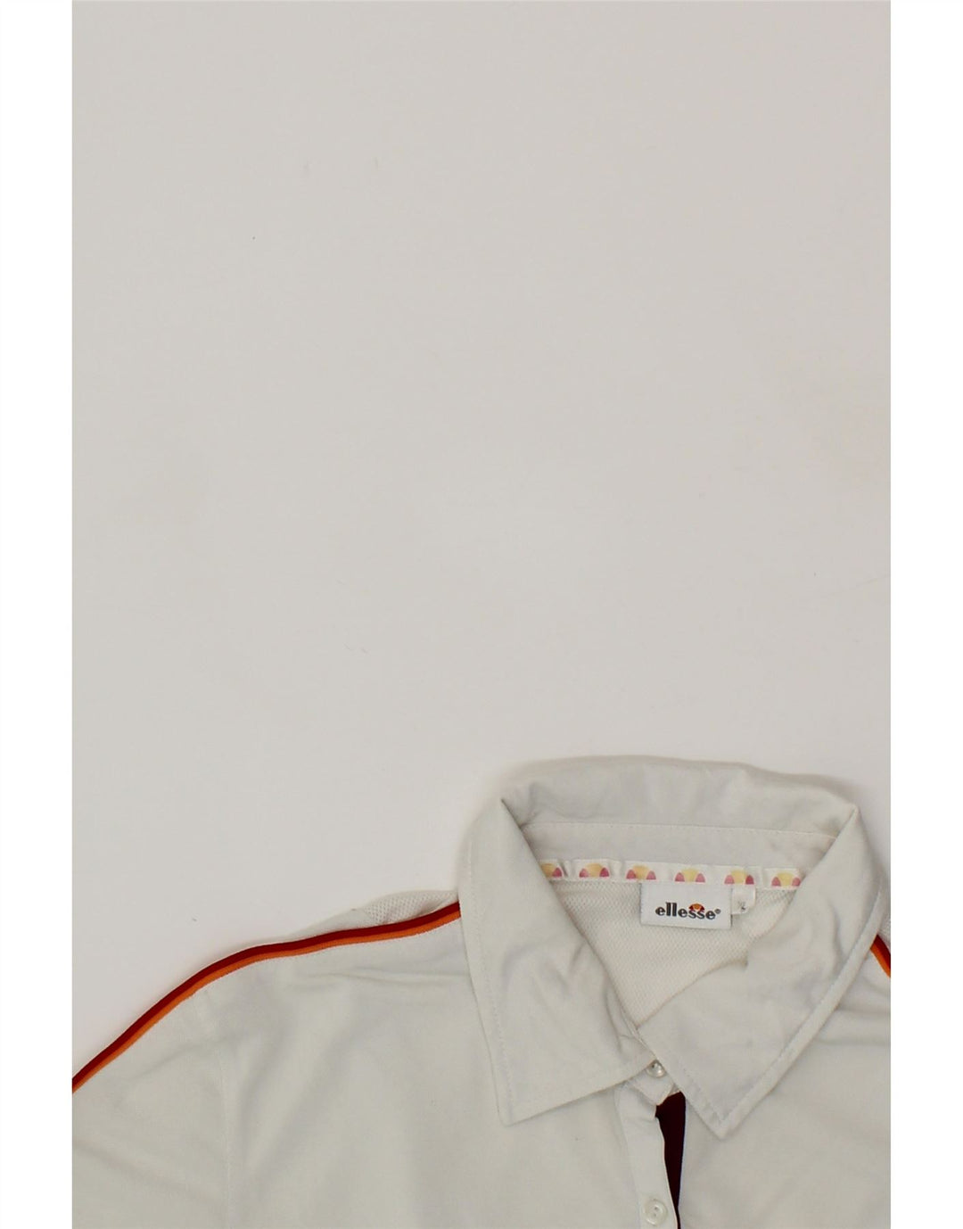 ELLESSE Womens Polo Shirt UK 18 XL White Polyester Vintage Ellesse and Second-Hand Ellesse from Messina Hembry 