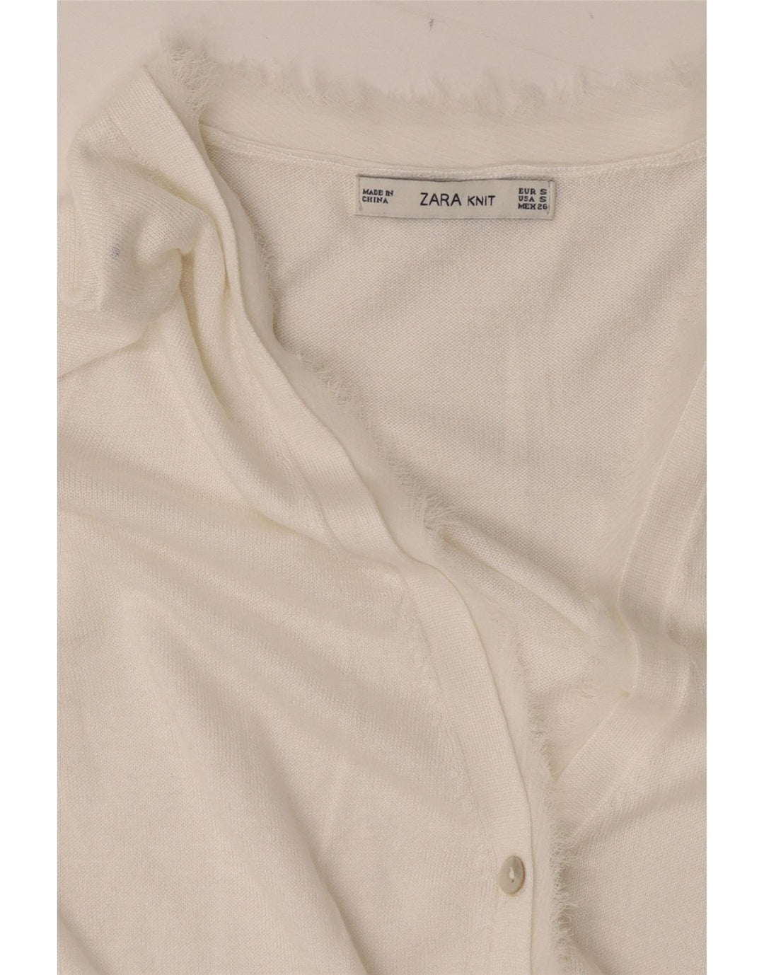 Zara Dame Cardigan Sweater UK 10 Small White