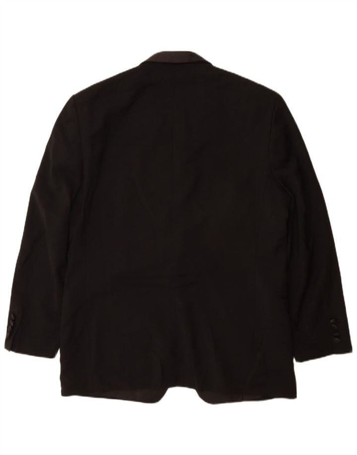 Pierre Cardin Herre 1 Knap Blazer Jakke UK 40 Stor Sort Uld