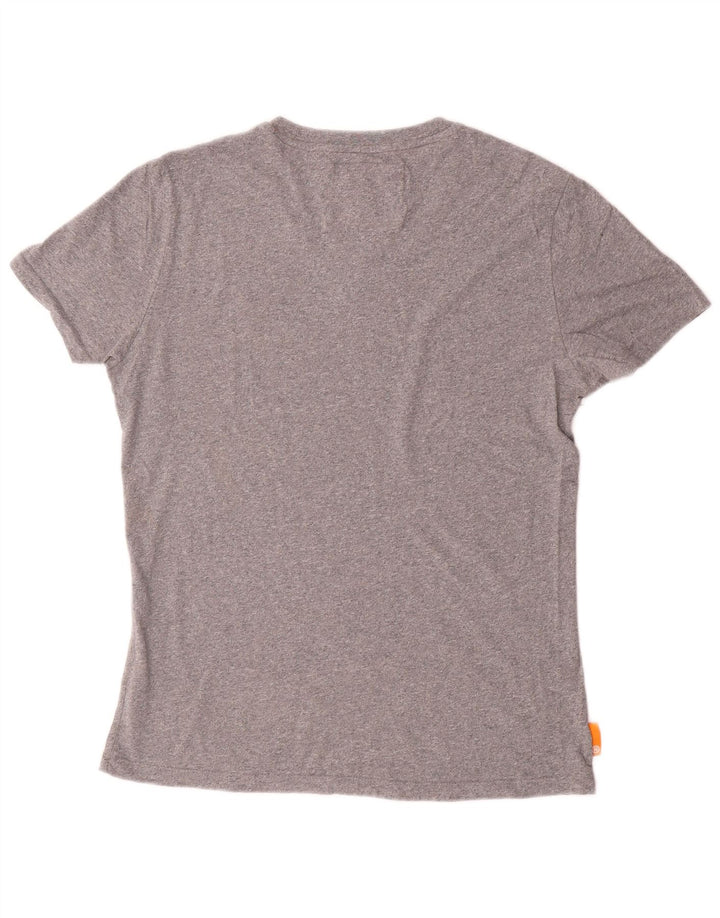 SUPERDRY Mens T-Shirt Top Medium Grey Cotton