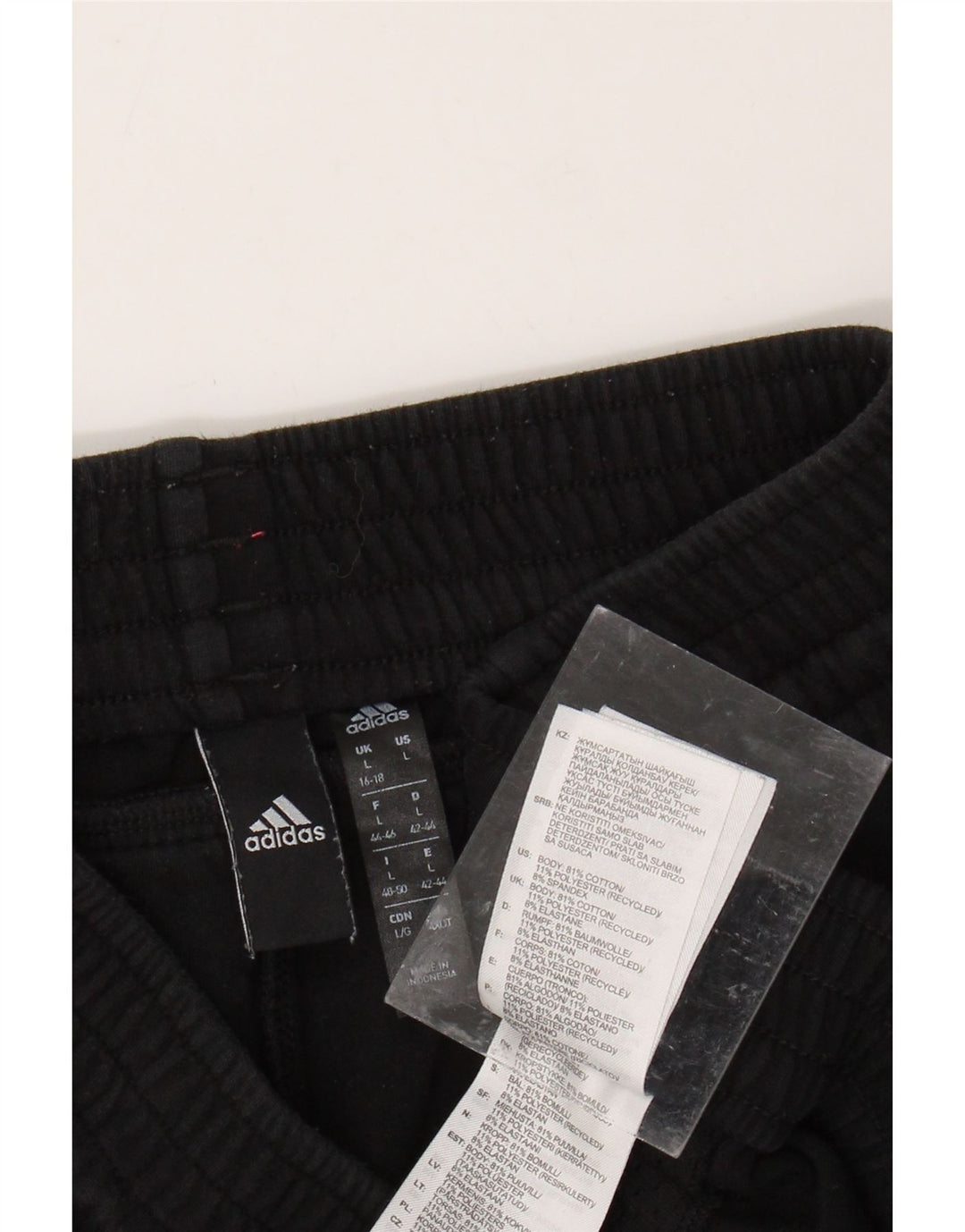 ADIDAS Træningsdragtsbukser til kvinder UK 16/18 Stor sort bomuld