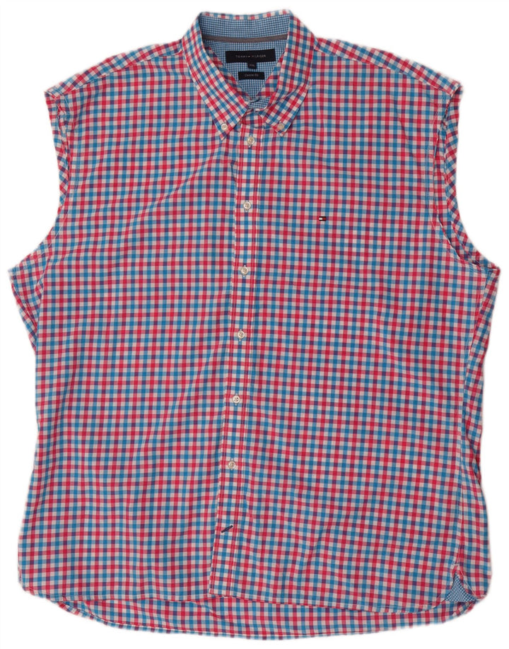 Tommy Hilfiger Herre Ærmeløs Custom Fit skjorte 2XL flerfarvet Gingham