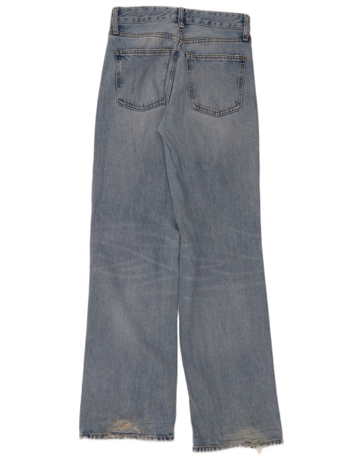 Zara Dame Bootcut Jeans EU 34 2XS W24 L33 Blå Bomuld