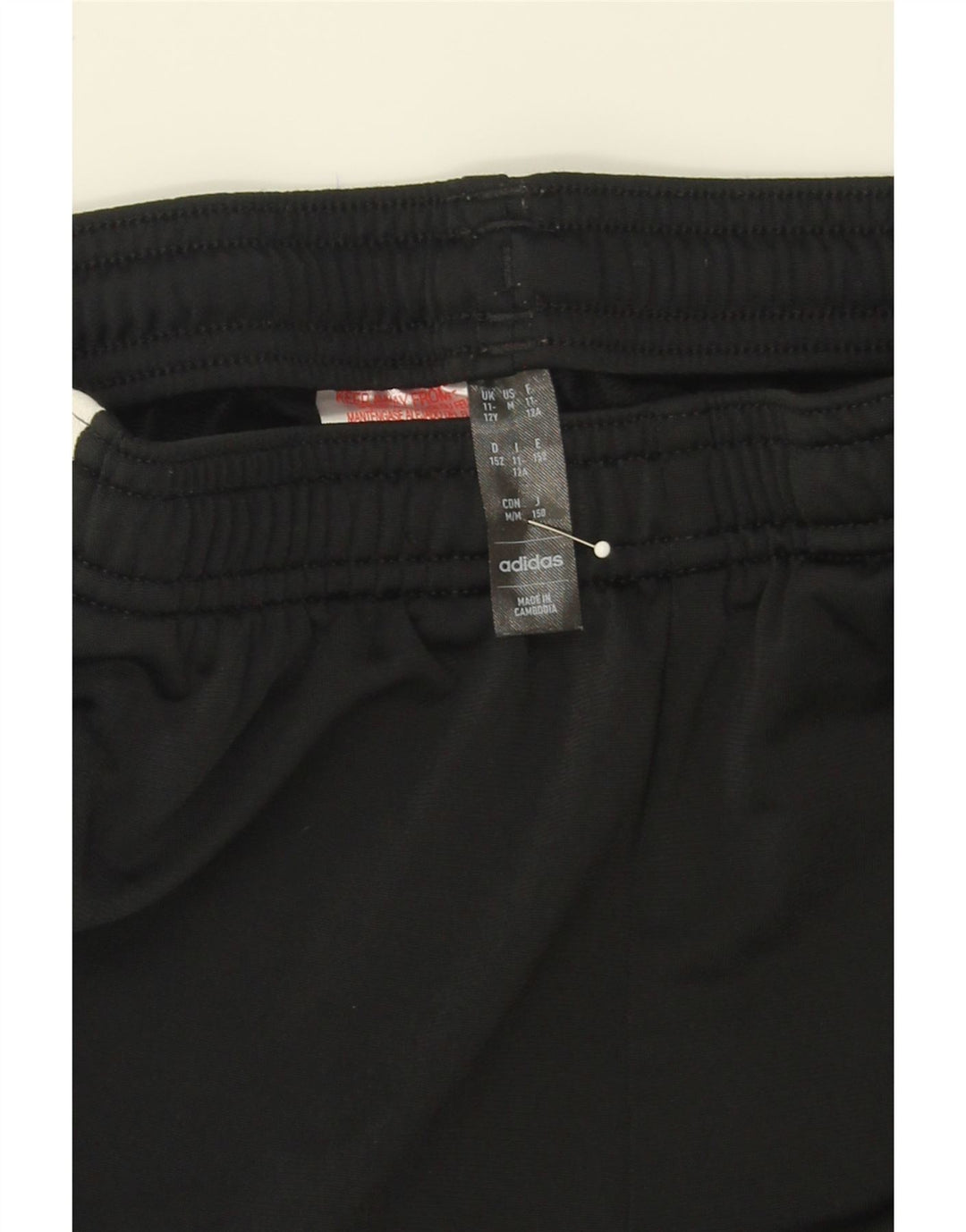 ADIDAS Boys Aeroready Tracksuit Trousers 11-12 Years  Black Polyester Vintage Adidas and Second-Hand Adidas from Messina Hembry 