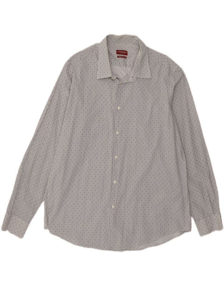 CARRERA Mens Regular Fit Shirt 2XL Blue Pinstripe Cotton Vintage Carrera and Second-Hand Carrera from Messina Hembry 
