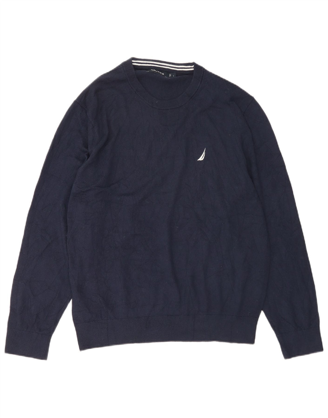 Nautica Herre Crew Neck Jumper Sweater Large Navy Blue