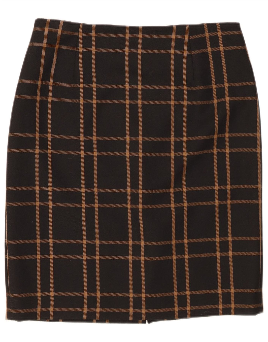 HOBBS lige nederdel til kvinder UK 12 Medium W30 Sort plaid