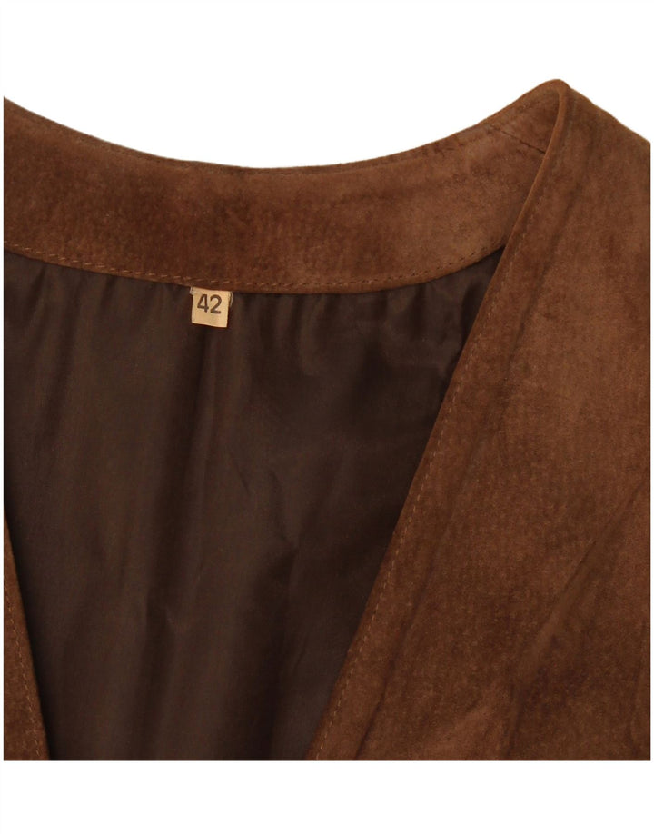 Vintage dame ruskind vest IT 42 medium brun
