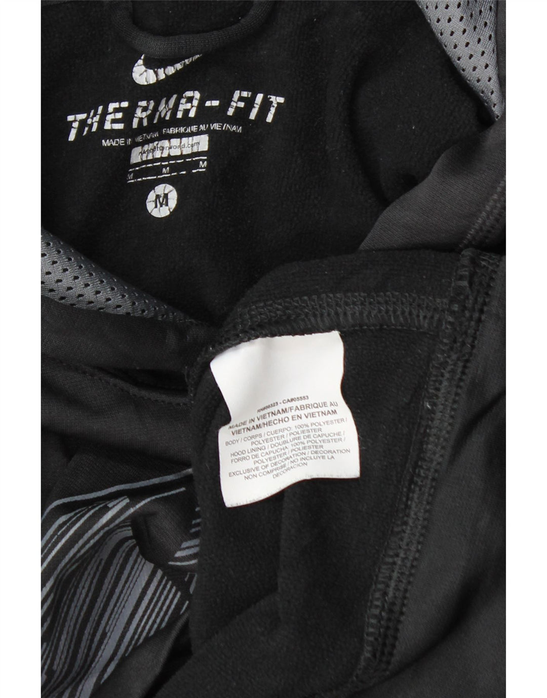 Nike Herre Therma-Fit grafisk hættetrøje Jumper Medium Navyblå polyester