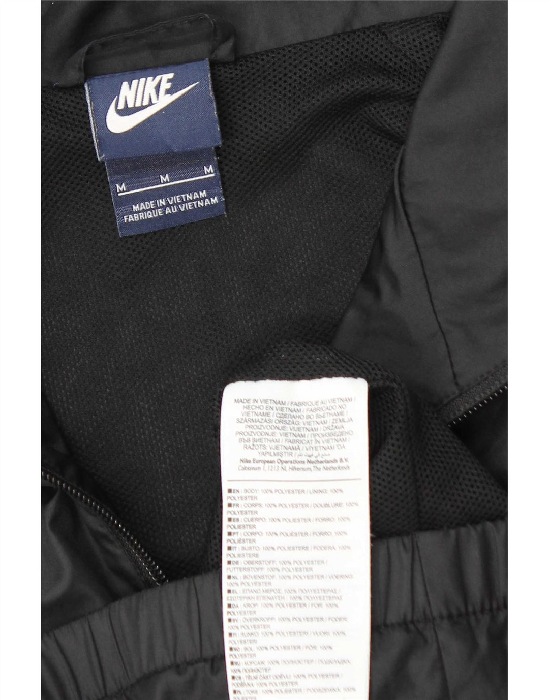 Nike Regnjakke til mænd UK 38 Medium Sort Polyester