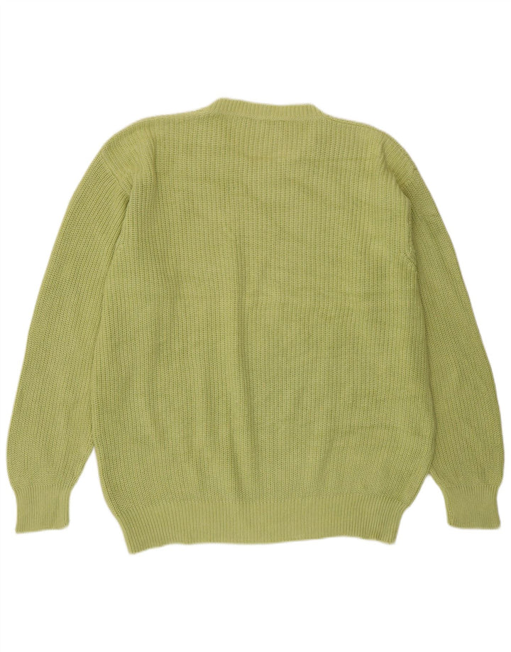 Andrea Fenzi Herre Crew Neck Jumper Sweater Medium Green