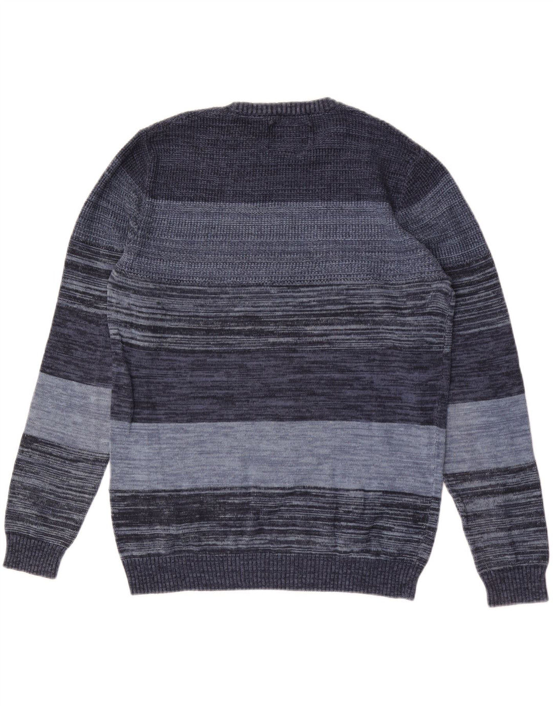 Jack & Jones Herre sweater med rund hals, mellemblå nålestribet bomuld