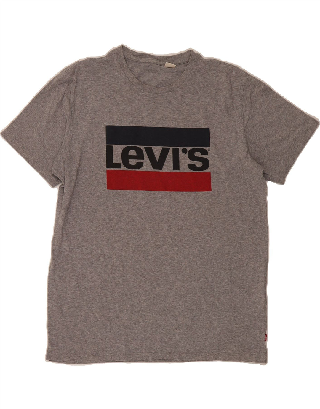 LEVI'S Mens Graphic T-Shirt Top Large Grey Cotton Vintage Levi's and Second-Hand Levi's from Messina Hembry 