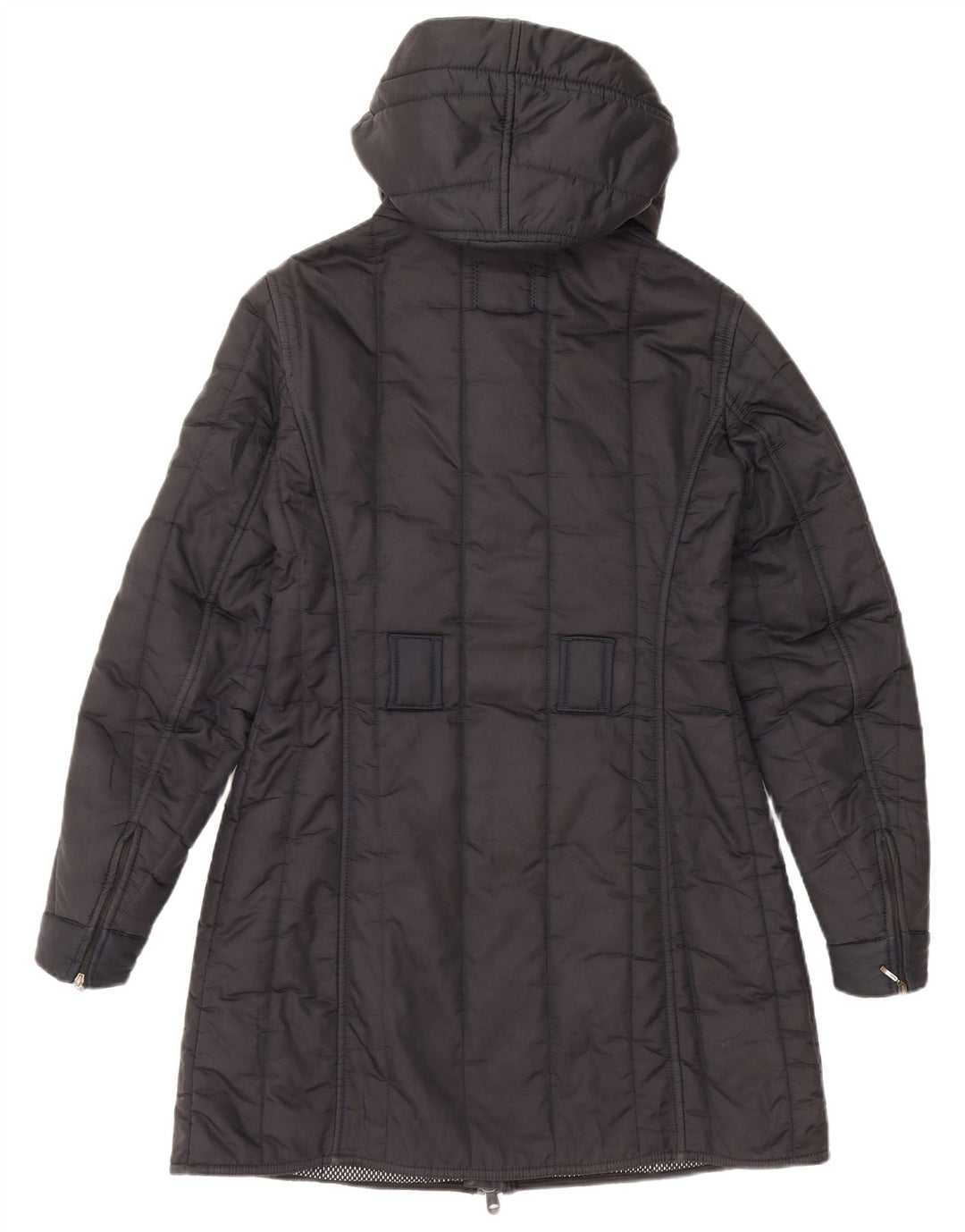 REFRIGIWEAR Dame hætte polstret frakke UK 14 medium marineblå polyamid