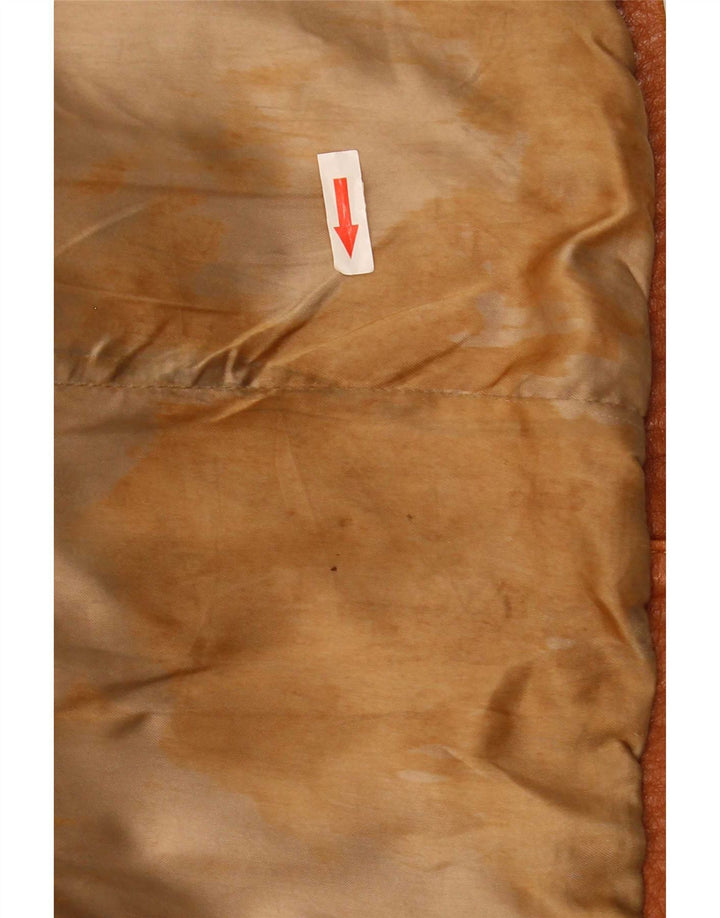 Vintage læderfrakke til kvinder IT 52 2XL Brun