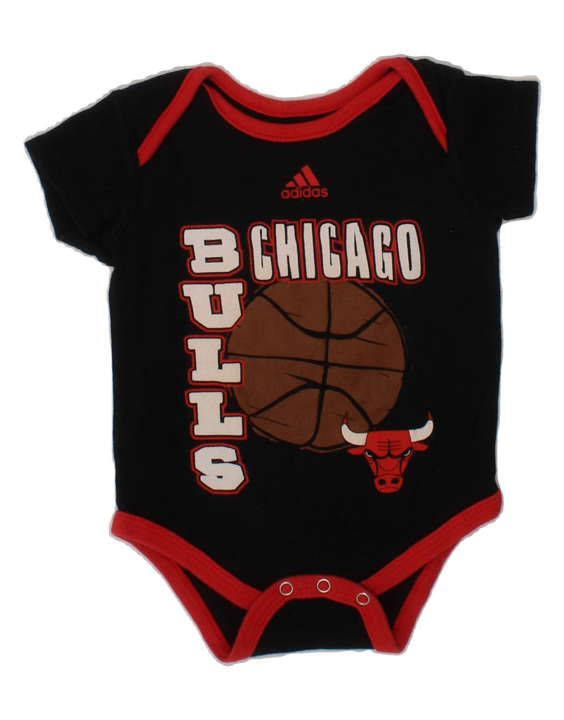 ADIDAS Baby Boys Graphic Bodysuit 6-9 Months Black Cotton Vintage Adidas and Second-Hand Adidas from Messina Hembry 