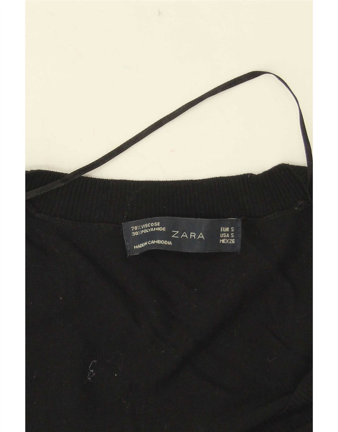 Zara Dame Vest Tank Top UK 10 Lille Sort