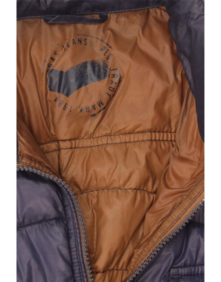 Gas Herre hættepolstret jakke UK 36 Small Navy Blue