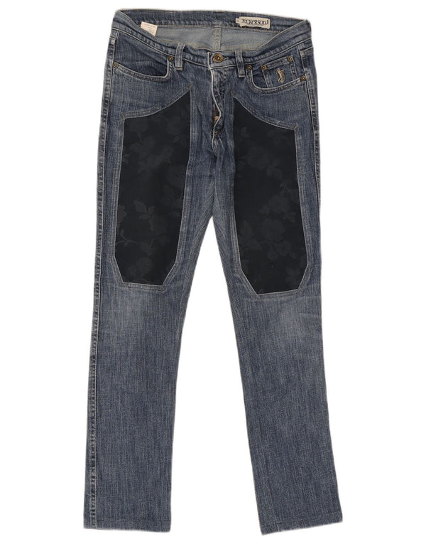 Jeckerson Dame Slim Jeans W29 L28 Blå Blomster Bomuld