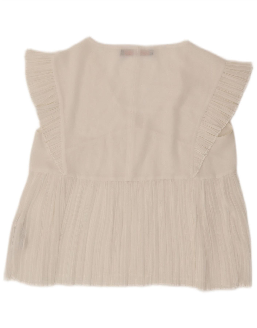 Zara Trafaluc Bluse Top UK 10 Small White Polyester