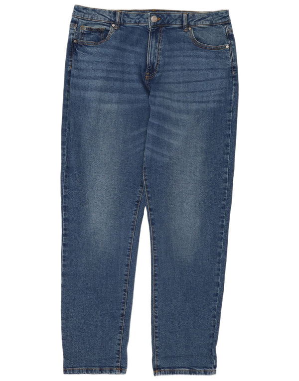 M&Co Dame Slim Jeans UK 16 Large W34 L30 Blue Cotton