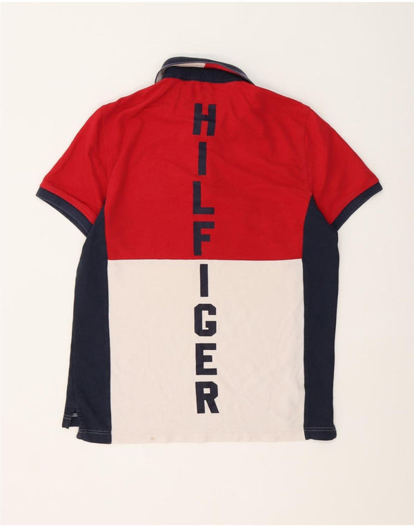 Tommy Hilfiger Herre poloshirt Medium Rød Colourblock Bomuld