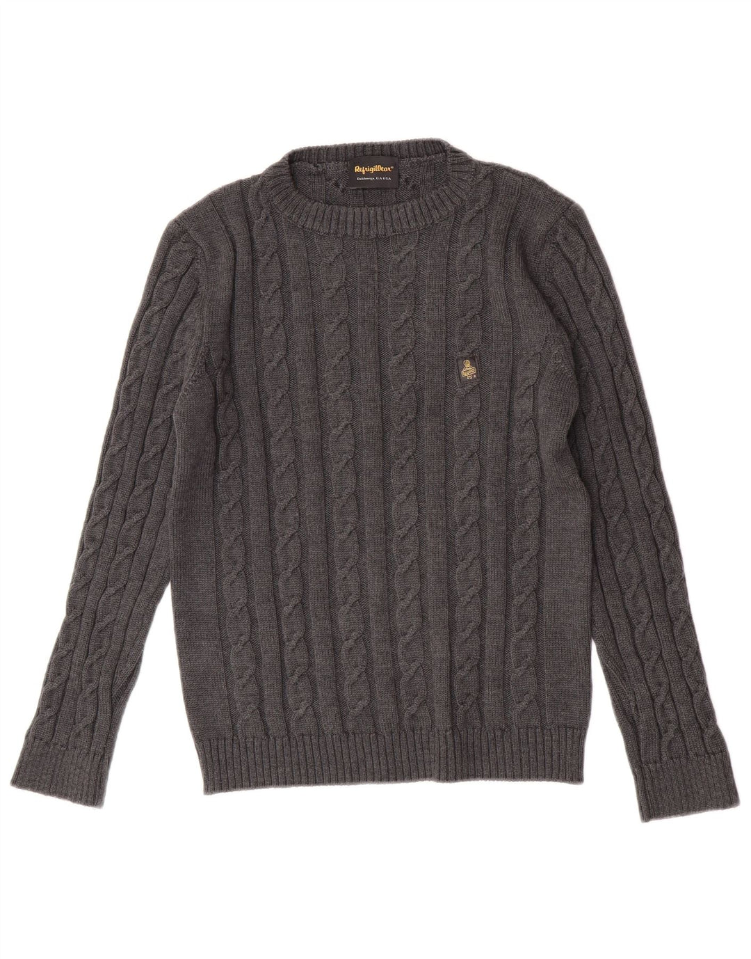 Refrigiwear dame sweater med rund hals, mellemgrå jomfruuld