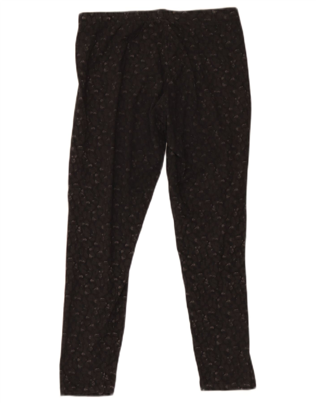 Fat Face Womens Crop Leggings UK 12 Mellem sort plettet bomuld