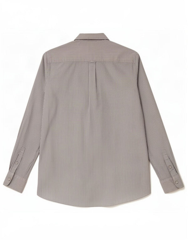 Fat Face Womens Shirt UK 14 Large White Pinstripe