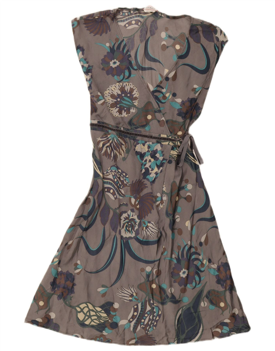 Max & Co. Kvinder slå-om-kjole UK 8 Small Grey Floral