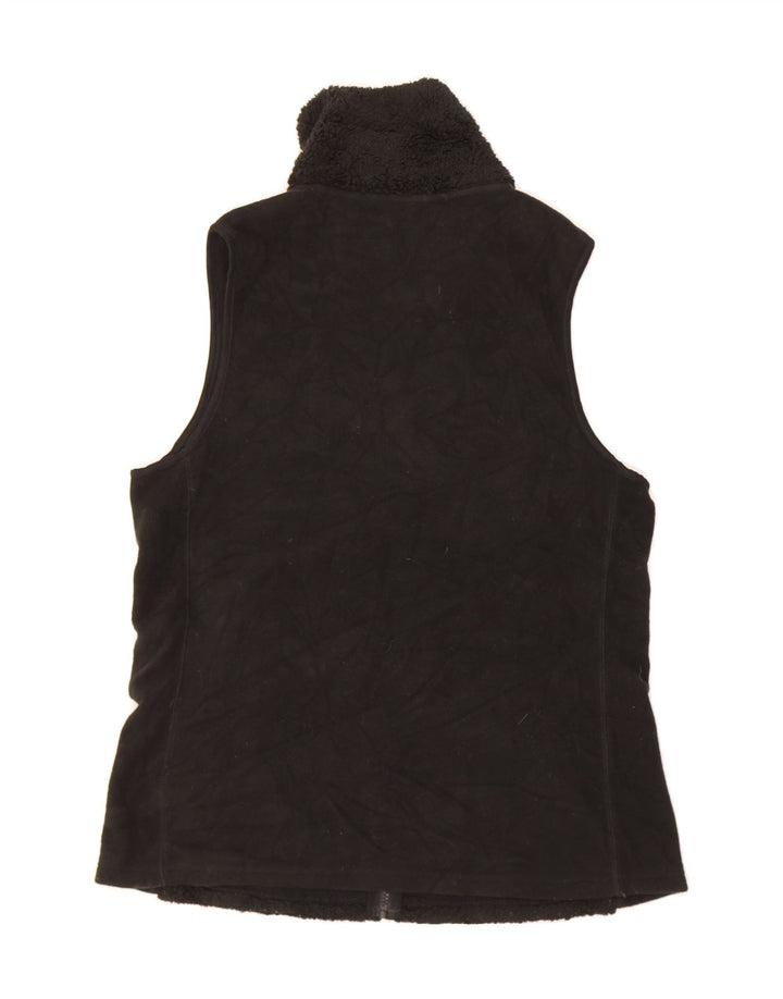 CHAPS Womens Fleece Gilet UK 16 Large Black Polyester Vintage Chaps and Second-Hand Chaps from Messina Hembry 