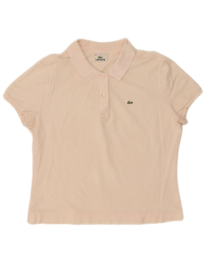 Lacoste Dame Polo Shirt Størrelse 48 XL Pink Bomuld