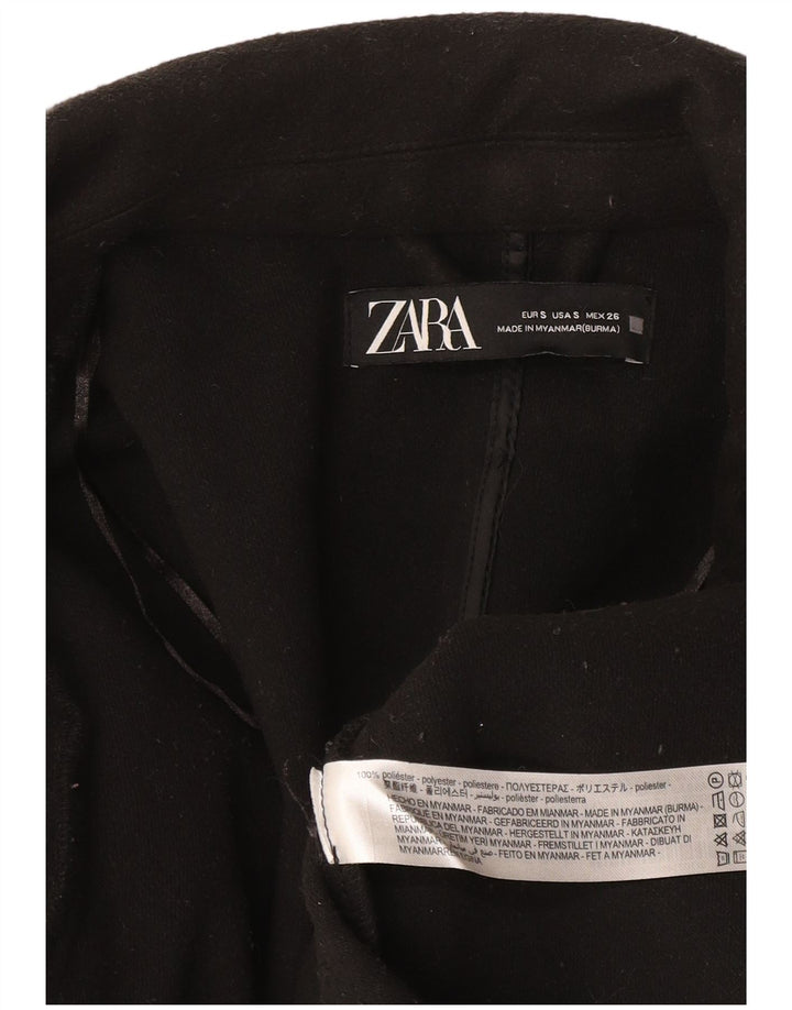 Zara Womens Open Oversized Blazer Jacket UK 10 Small Black Polyester