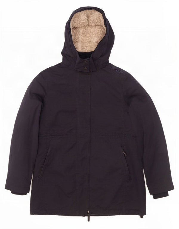 Superdry høj hættejakke til mænd UK 42 XL marineblå polyester
