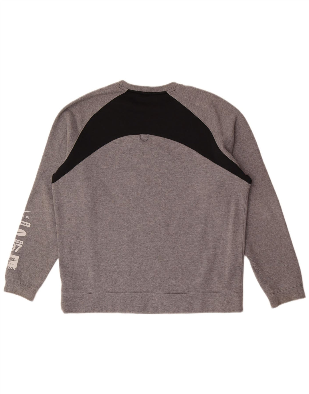 Nike grafisk sweatshirt til mænd XL Grå Colourblock Bomuld