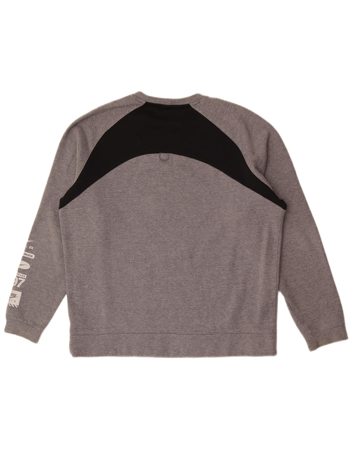 Nike grafisk sweatshirt til mænd XL Grå Colourblock Bomuld
