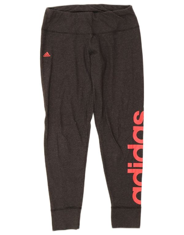 Adidas Dame Climalite træningsdragt Bukser Joggers UK 12/14 Medium Grey