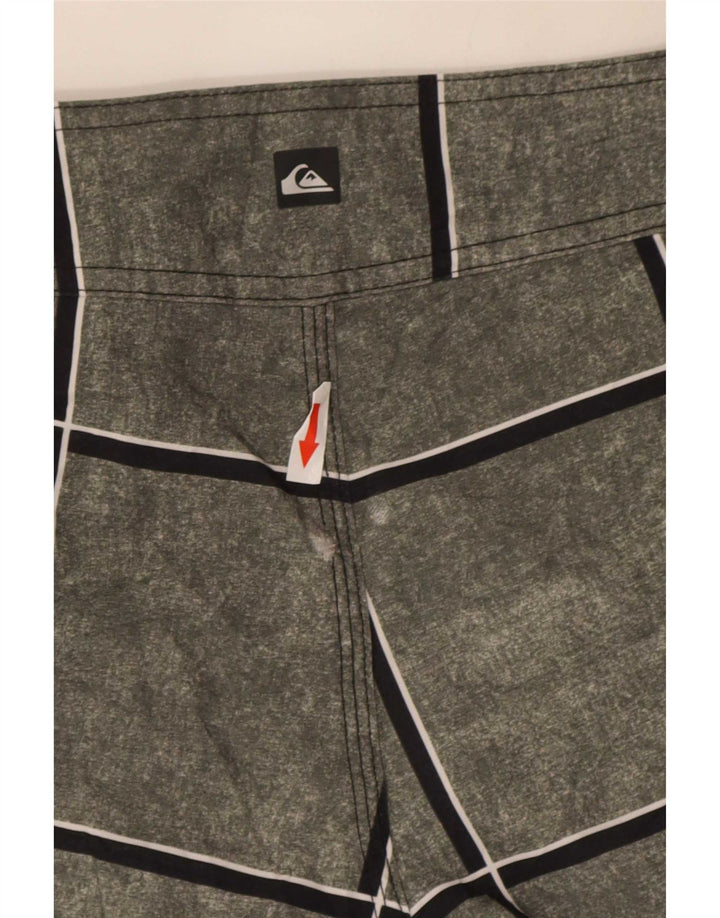 Quiksilver Badeshorts til mænd Små grå ternet polyakryl