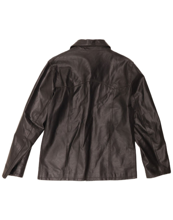 Spago Herre Læderjakke UK 40 Large Sort
