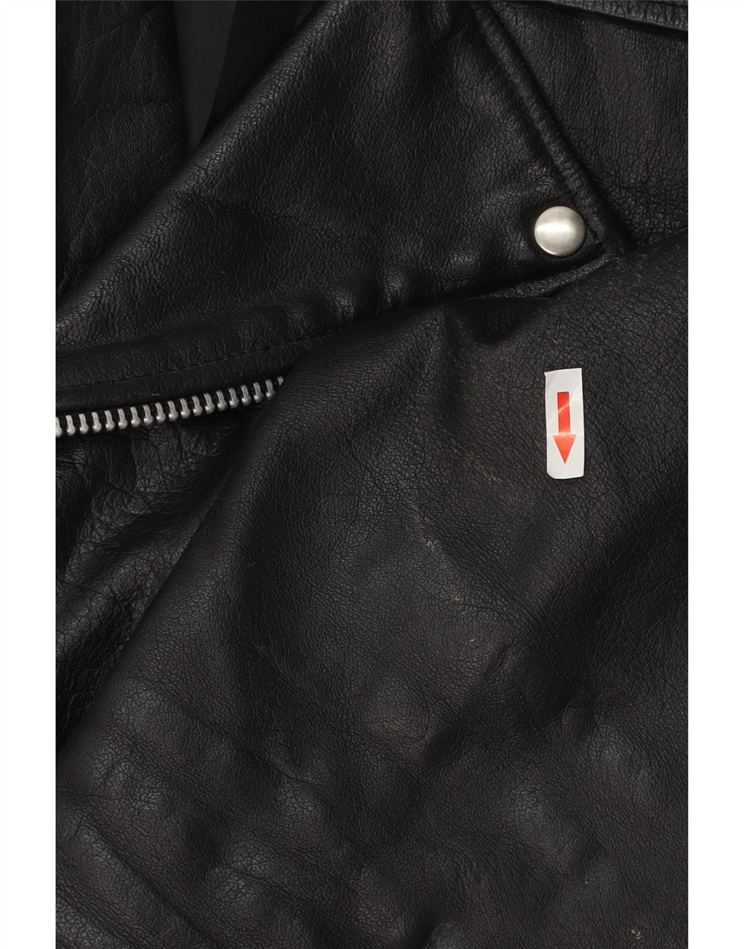 Vintage dame bikerjakke i læder UK 14 medium sort læder