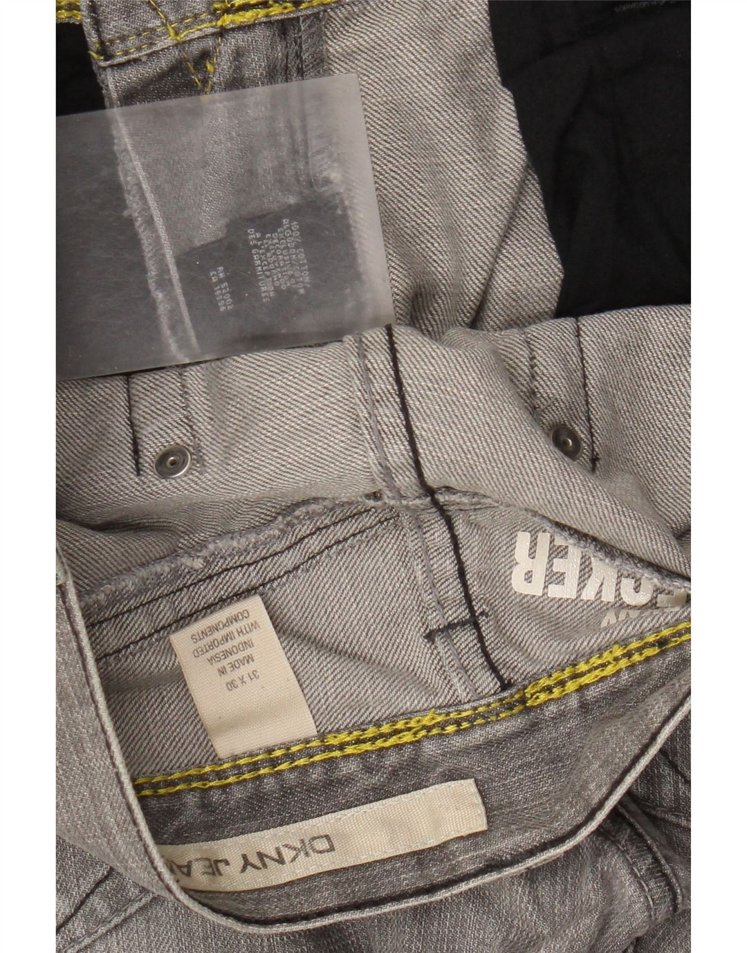 Dkny Herre Distressed Straight Jeans W31 L30 Grå Bomuld