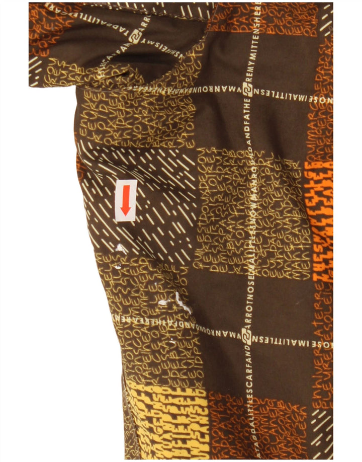 Billabong vindjakkejakke med hætte til kvinder størrelse 3 Lille brun ternet