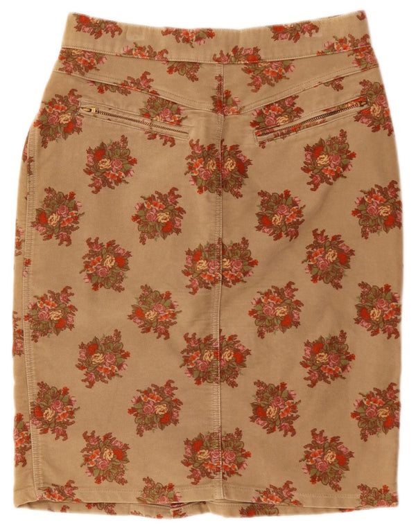 Laura Biagiotti Kvinder Pencil Skirt W28 Medium Beige Floral