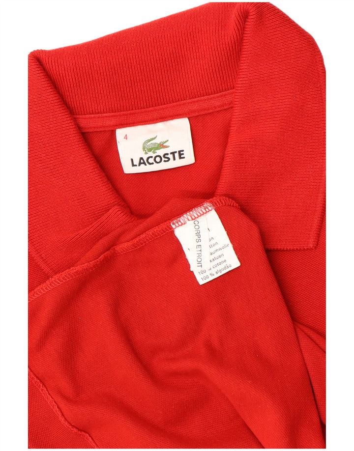 LACOSTE Poloshirt til mænd str. 4 Medium Rød Bomuld