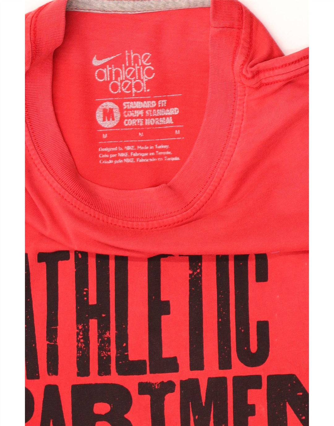 Nike Herre Standard Fit Grafisk T-Shirt Top Medium Rød