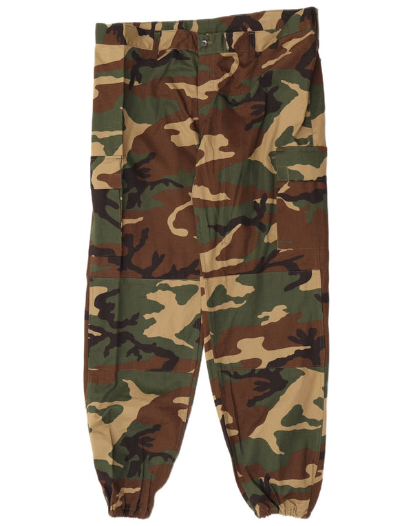 Vintage herre joggers Cargo bukser EU 54 2XL W42 L31 Khaki Camouflage Army